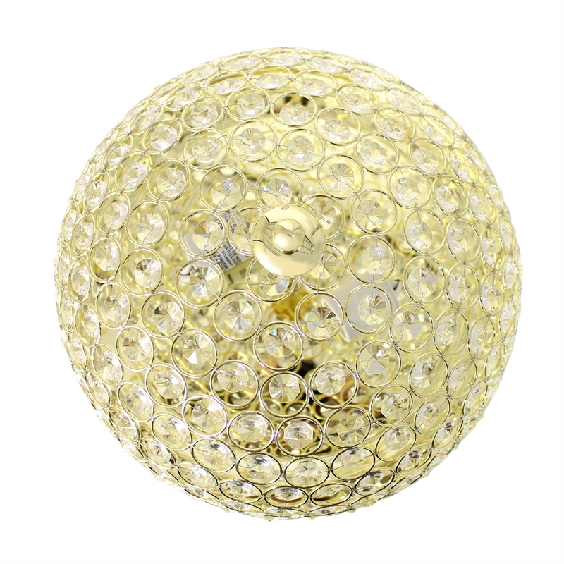 Lalia Home Crystal Glam 2 Light Ceiling Flush Mount Gold