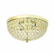 Lalia Home Crystal Glam 2 Light Ceiling Flush Mount Gold