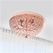 Lalia Home Crystal Glam 2 Light Ceiling Flush Mount Rose Gold