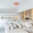 Lalia Home Crystal Glam 2 Light Ceiling Flush Mount 2 Pack Rose Gold