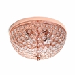 Lalia Home Crystal Glam 2 Light Ceiling Flush Mount 2 Pack Rose Gold