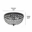 Lalia Home Crystal Glam 2 Light Ceiling Flush Mount Restoration Bronze