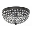 Lalia Home Crystal Glam 2 Light Ceiling Flush Mount Restoration Bronze