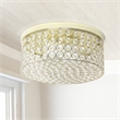 Lalia Home Glam 2 Light 12 Inch Round Flush Mount Gold