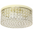 Lalia Home Glam 2 Light 12 Inch Round Flush Mount Gold