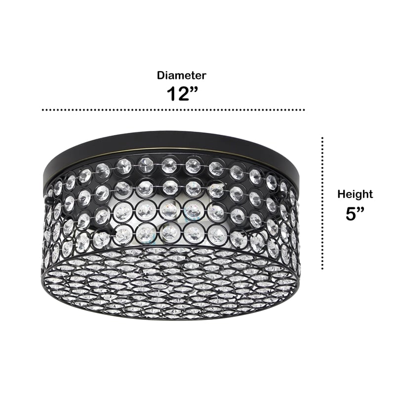 Lalia Home Glam 2 Light 12 Inch Round Flush Mount Restoration Bronze