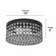 Lalia Home Glam 2 Light 12 Inch Round Flush Mount Restoration Bronze