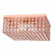Lalia Home Glam 2 Light 12 Inch Square Flush Mount Rose Gold