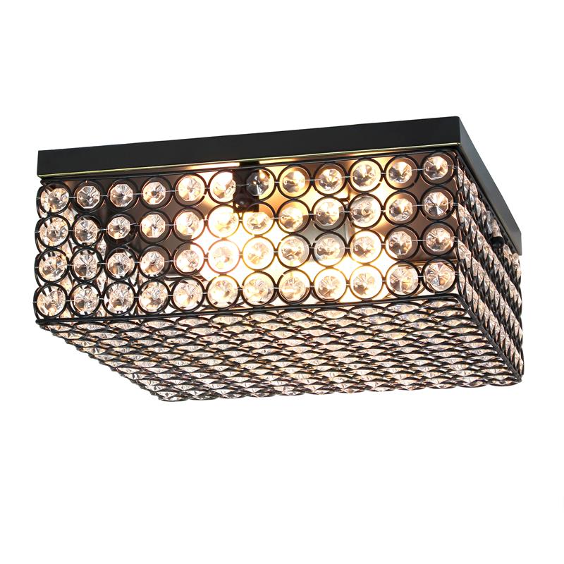 Lalia Home Glam 2 Light 12 Inch Square Flush Mount Restoration Bronze