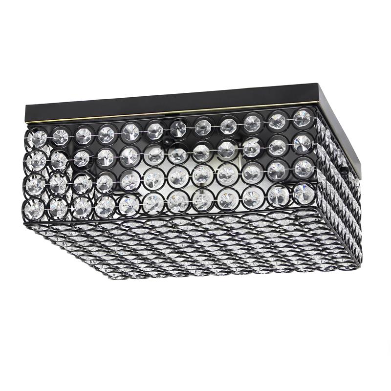 Lalia Home Glam 2 Light 12 Inch Square Flush Mount Restoration Bronze