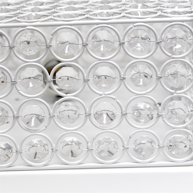 Lalia Home Glam 2 Light 12 Inch Square Flush Mount White