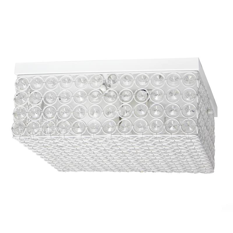 Lalia Home Glam 2 Light 12 Inch Square Flush Mount White