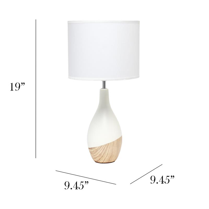 Simple Designs Strikers Basic Table Lamp Light Wood