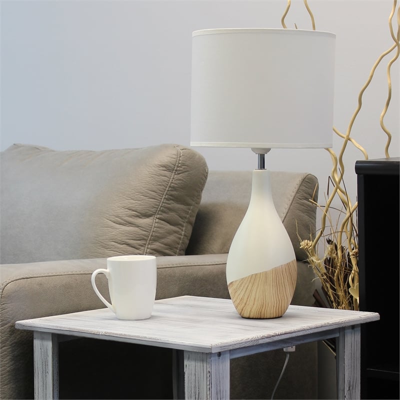 Simple Designs Strikers Basic Table Lamp Light Wood