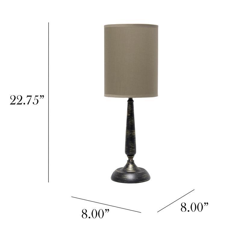 Simple Designs Traditional Candlestick Table Lamp Oil Rubbed Bronze