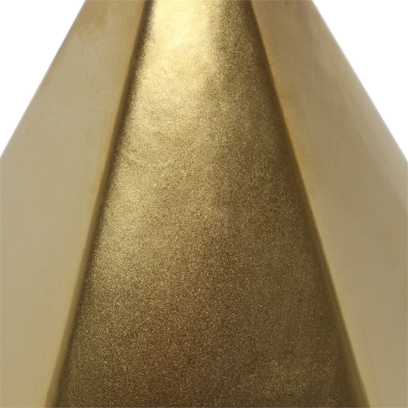 Simple Designs Solid Pyramid Table Lamp Gold