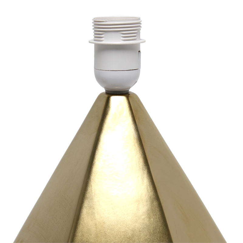 Simple Designs Solid Pyramid Table Lamp Gold