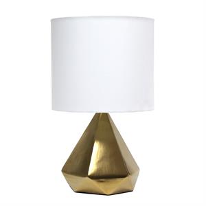 simple designs solid pyramid table lamp gold