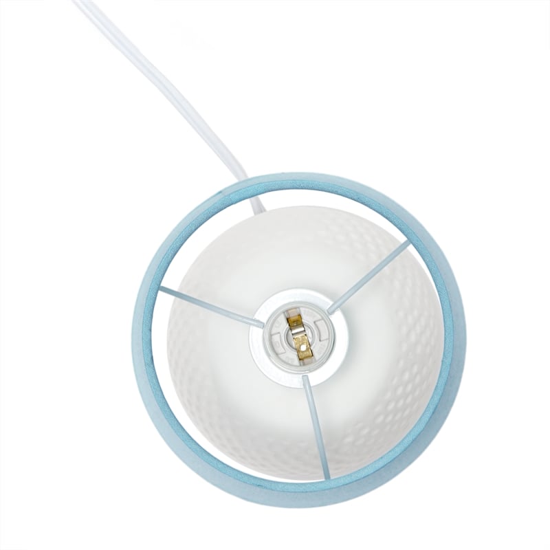 Simple Designs Studded Texture Ceramic Table Lamp Blue