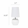 Simple Designs Studded Texture Ceramic Table Lamp White