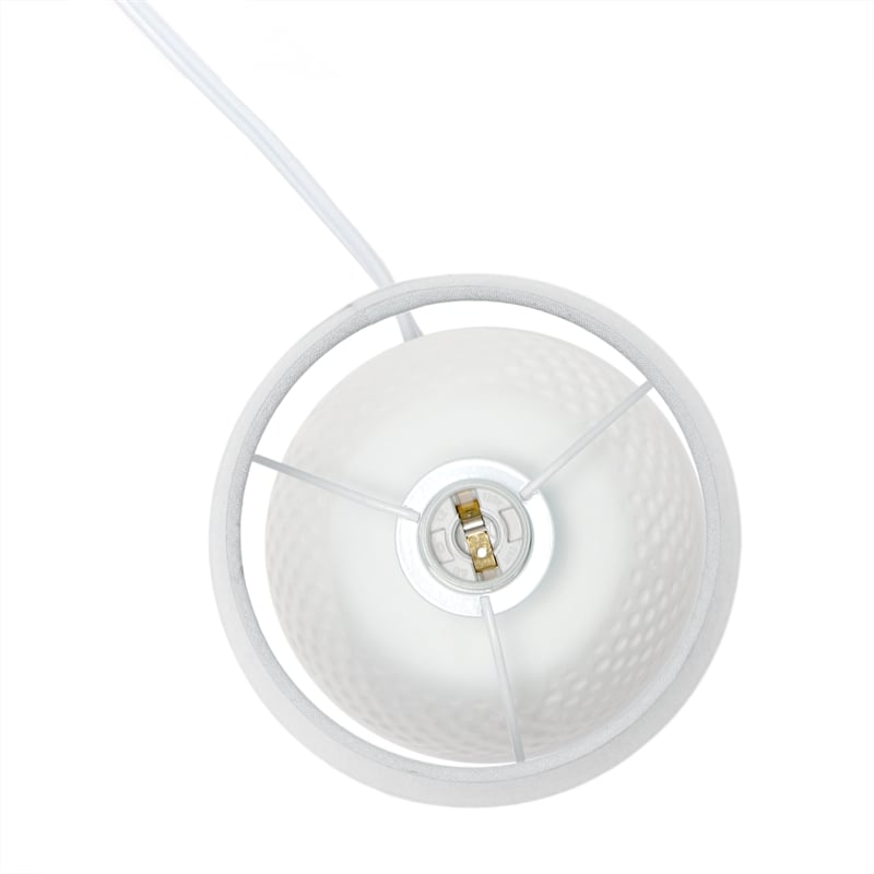 Simple Designs Studded Texture Ceramic Table Lamp White