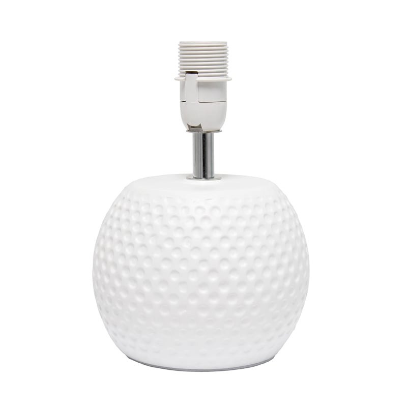 Simple Designs Studded Texture Ceramic Table Lamp White
