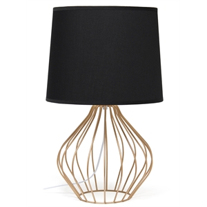 simple designs geometrically wired table lamp black on copper