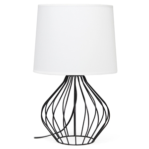 simple designs geometrically wired table lamp white on black