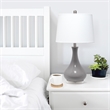 Lalia Home Droplet Table Lamp with Fabric Shade Gray