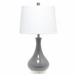 Lalia Home Droplet Table Lamp with Fabric Shade Gray