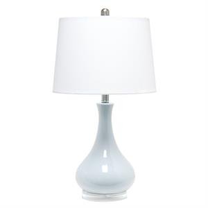 lalia home droplet table lamp with fabric shade light blue