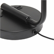 Lalia Home Modern Iron Desk Lamp with USB Port and Glass Shade Black
