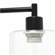 Lalia Home Modern Iron Desk Lamp with USB Port and Glass Shade Black