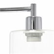 Lalia Home Modern Iron Desk Lamp with USB Port and Glass Shade Chrome