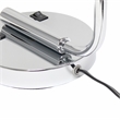 Lalia Home Modern Iron Desk Lamp with USB Port and Glass Shade Chrome
