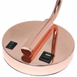 Lalia Home Modern Metal Desk Lamp with USB Port and Glass Shade Rose Gold
