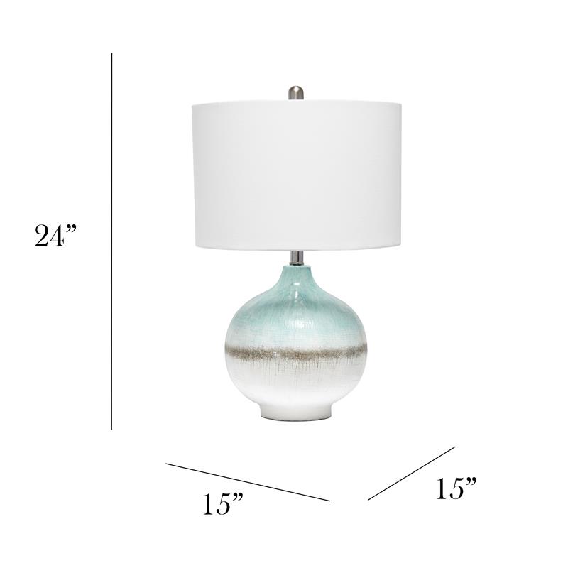 Lalia Home Bayside Horizon Table Lamp with Fabric Shade