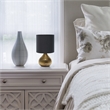 Simple Designs Hammered Gold Drip Mini Table Lamp Black