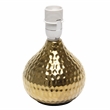 Simple Designs Hammered Gold Drip Mini Table Lamp Black