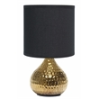 Simple Designs Hammered Gold Drip Mini Table Lamp Black