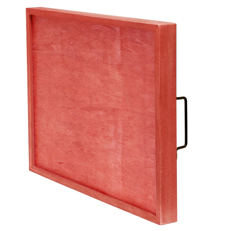 Decorative Wood Serving Tray w Handles 15.50in x 12in Freedom