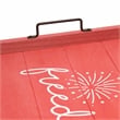 Decorative Wood Serving Tray w Handles 15.50in x 12in Freedom