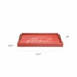 Decorative Wood Serving Tray w Handles 15.50in x 12in Freedom