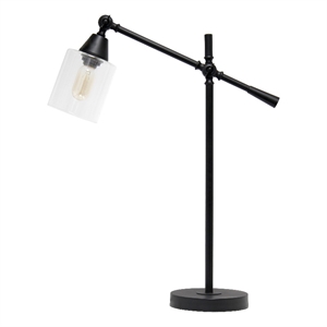 vertically adjustable desk lamp black