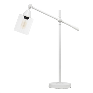 vertically adjustable desk lamp white