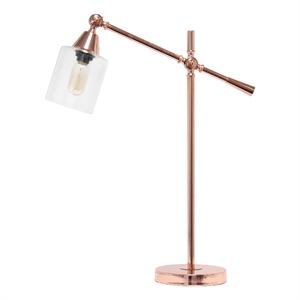 vertically adjustable desk lamp rose gold