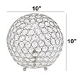 Lalia Home Elipse 10in Metal Crystal Sphere Glamourous Orb Table Lamp Chrome