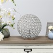Lalia Home Elipse 10in Metal Crystal Sphere Glamourous Orb Table Lamp Chrome