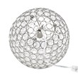 Lalia Home Elipse 10in Metal Crystal Sphere Glamourous Orb Table Lamp Chrome