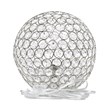 Lalia Home Elipse 10in Metal Crystal Sphere Glamourous Orb Table Lamp Chrome